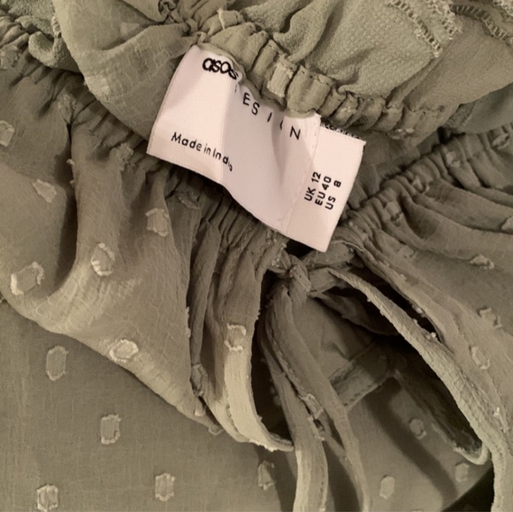 ♡ ASOS Design Green mint ruffle dress - Picture 4 of 4